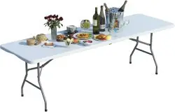 8-Foot Folding Table Rental in DeLand, FL | Glo Party Rental