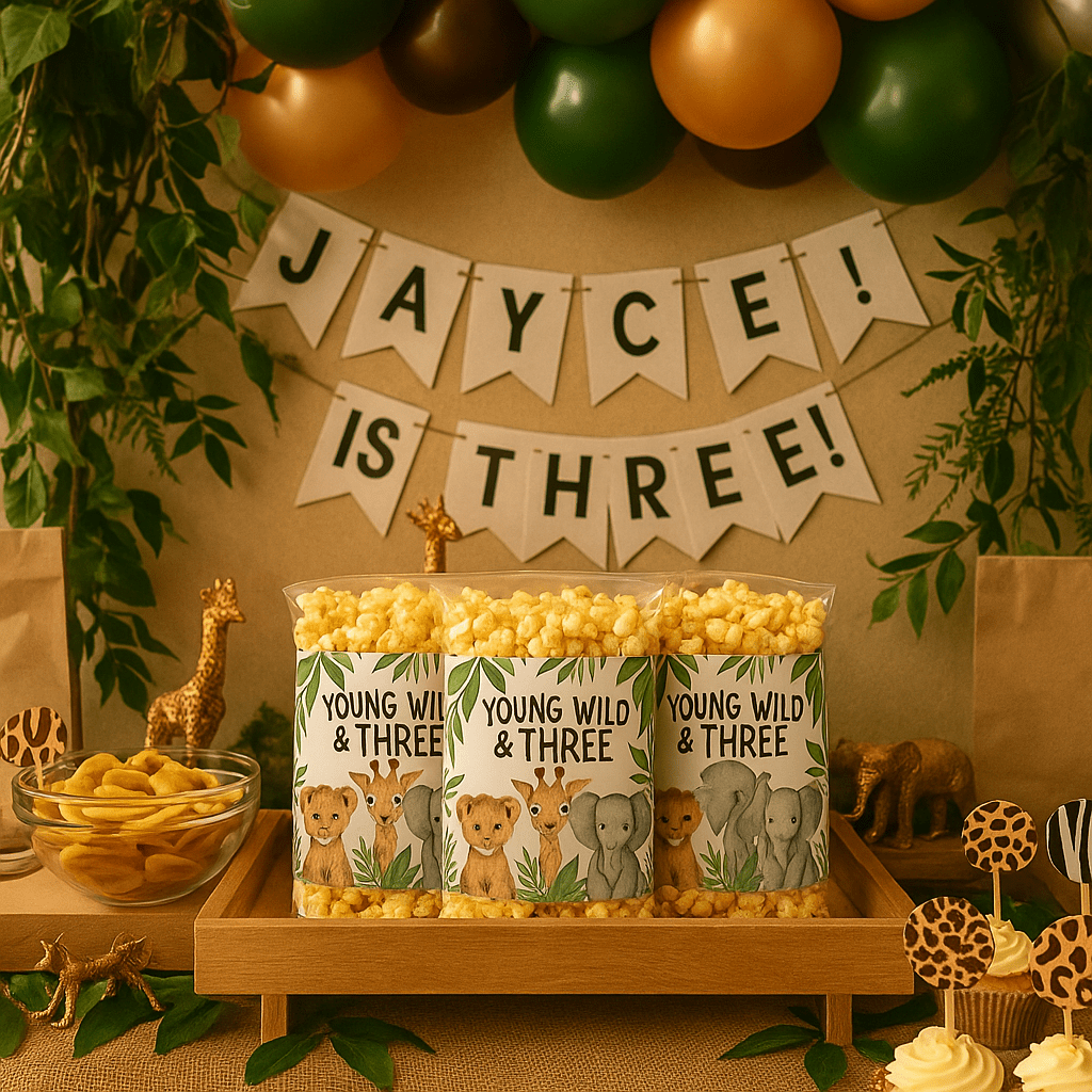 20250612 1540 Jungle Birthday Custom Party Favors & Sweet Treats